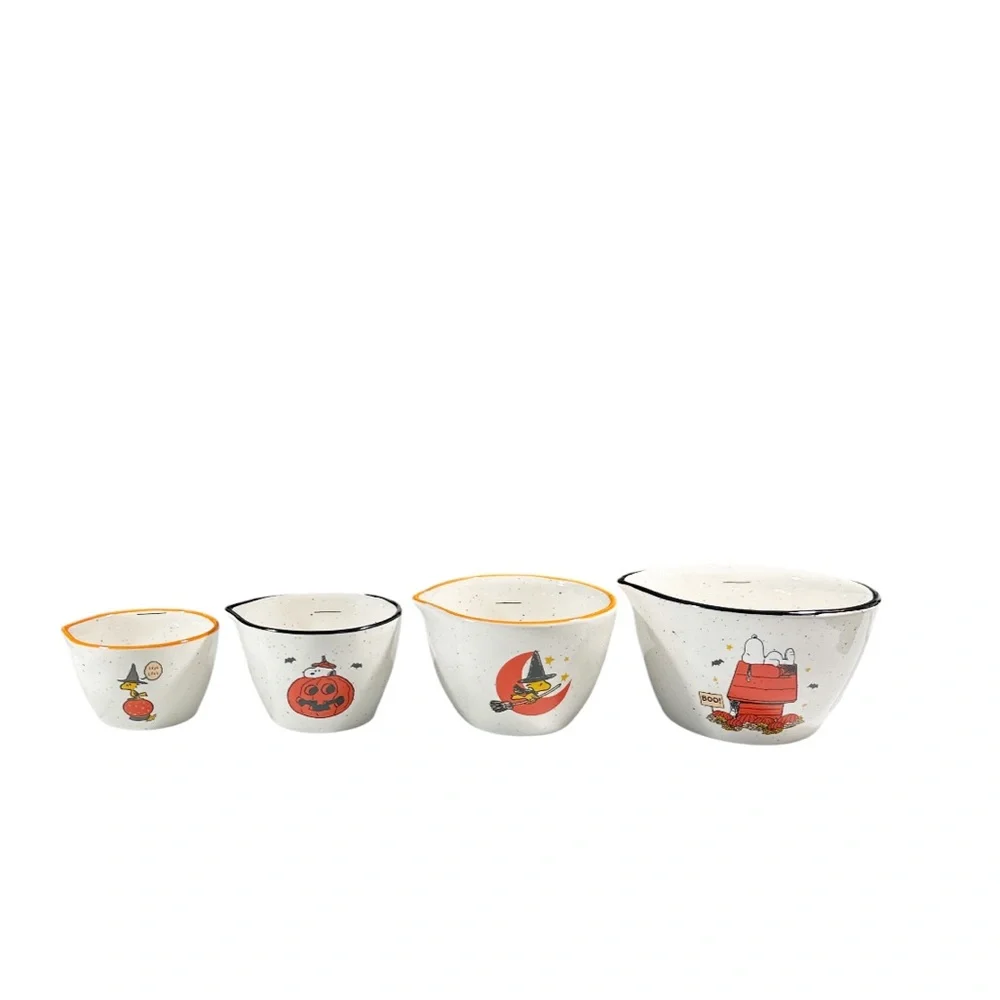 NEW VHTF Rae Dunn/Peanuts New Release 2025 Halloween Measuring Cup Set/4 🎃🎃🎃 - Picture 5 of 9